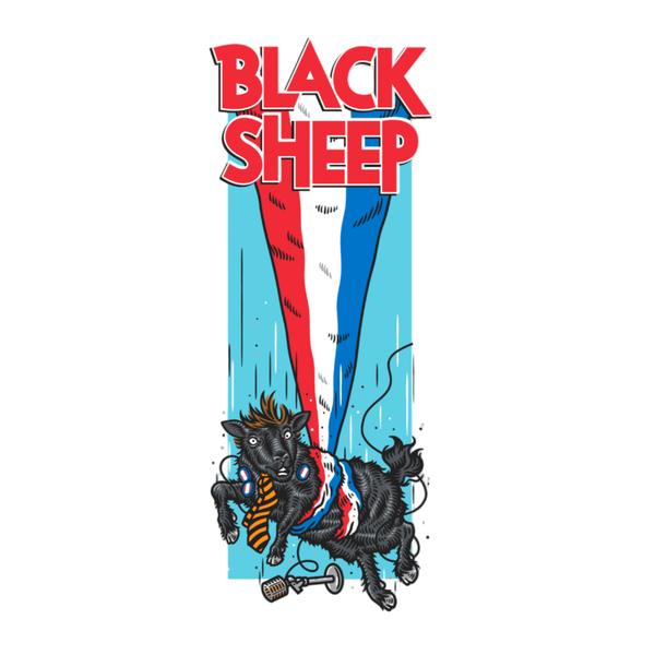 Todd Bratrud x Black Sheep "Farley" T-Shirt White-Black Sheep Skate Shop