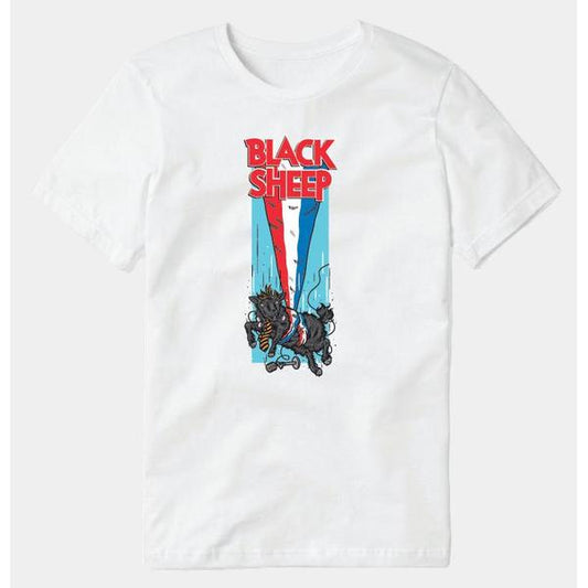 Todd Bratrud x Black Sheep "Farley" T-Shirt White-Black Sheep Skate Shop