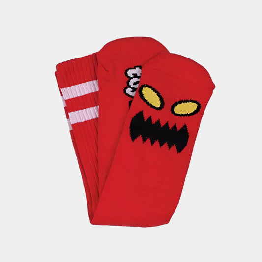 Toy Machine Monster Face Socks Red-Black Sheep Skate Shop