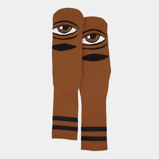 Toy Machine Sect Eye Crew Socks Chocolate-Black Sheep Skate Shop
