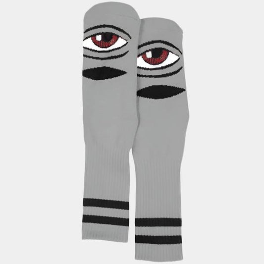 Toy Machine Sect Eye Crew Socks Grey-Black Sheep Skate Shop
