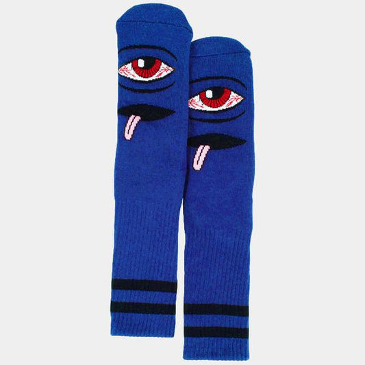 Toy Machine Skateboards Bloodshot Eye Crew Sock Blue-Black Sheep Skate Shop