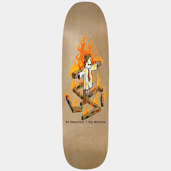 Toy Machine Skateboards Ed Templeton Charred Cross Deck 9.0"-Black Sheep Skate Shop