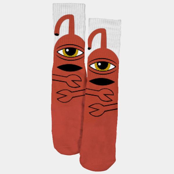 Toy Machine Skateboards Sect Hug Crew Sock Orange-Black Sheep Skate Shop