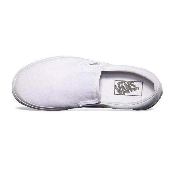 Vans Classic Slip-On True White-Black Sheep Skate Shop