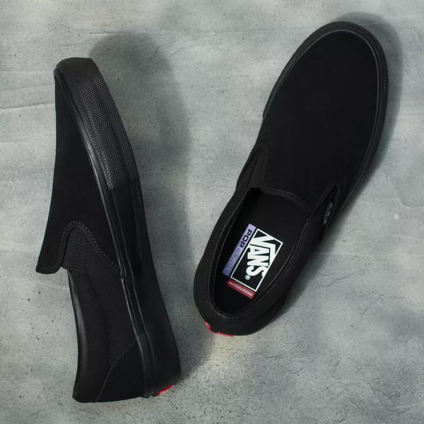 Vans Skate Slip-On Black Suede - Black-Black Sheep Skate Shop