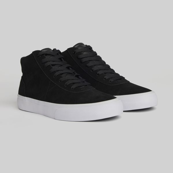 WARSAW LTD Chapter Mid Premium Suede Black - White-Black Sheep Skate Shop
