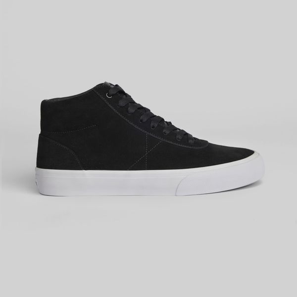 WARSAW LTD Chapter Mid Premium Suede Black - White-Black Sheep Skate Shop