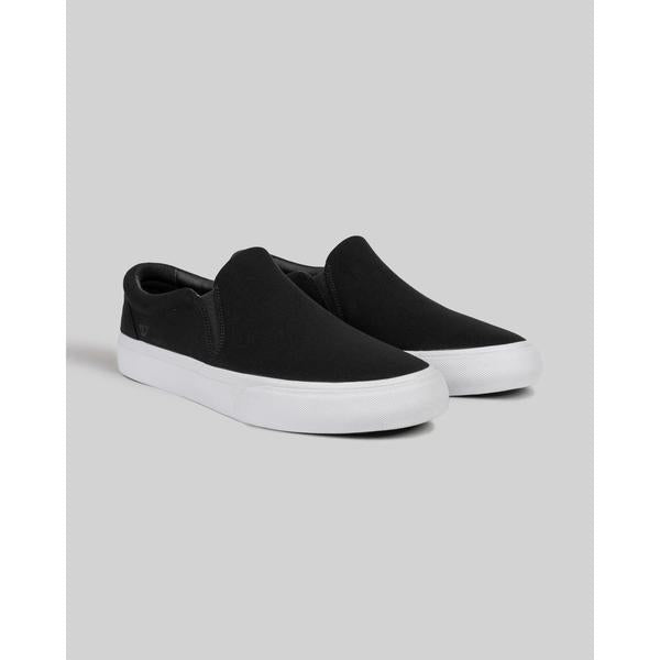 WARSAW LTD STRANGER SLIP-ON | BLACK / WHITE SYNTHETIC-Black Sheep Skate Shop