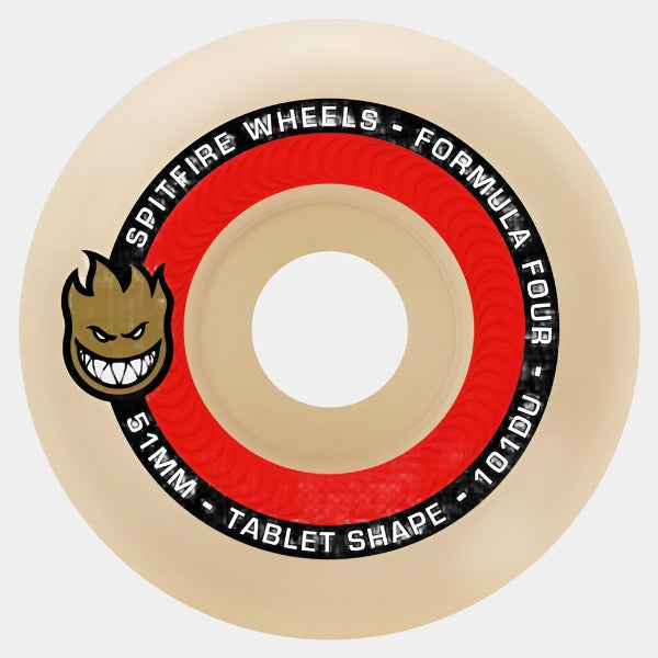Spitfire Formula Four Tablets Wheels Natural 101du 54mm-Black Sheep Skate Shop