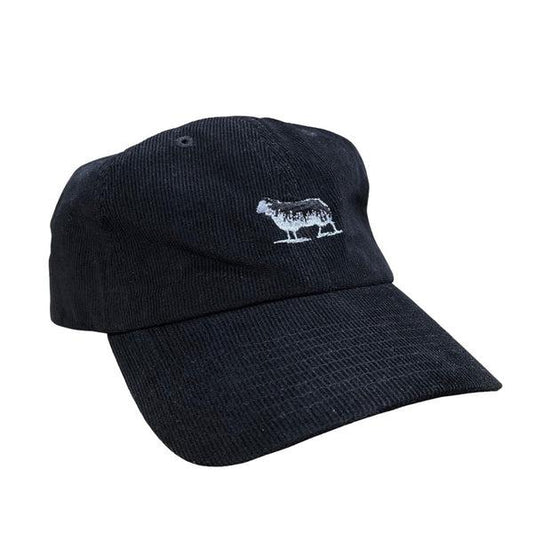 Black Sheep Icon Unstructured Dad Hat Black Corduroy-Black Sheep Skate Shop