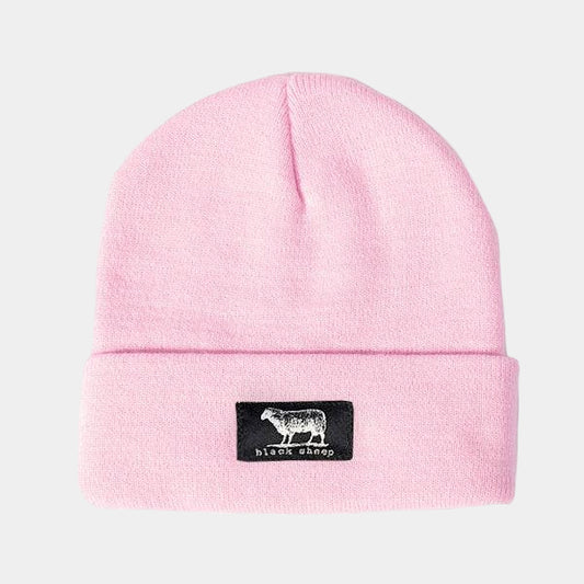 Black Sheep Label Series Cuff Beanie Light Pink-Black Sheep Skate Shop