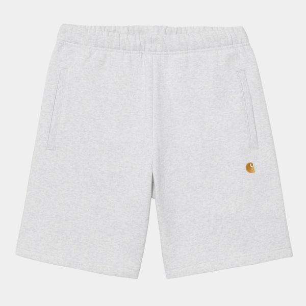 Carhartt WIP Chase Sweat Short Ash Heather - Gold-Black Sheep Skate Shop