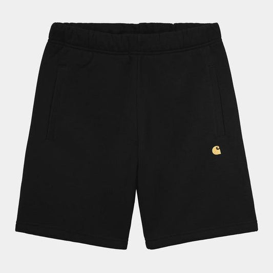 Carhartt WIP Chase Sweat Short Black - Gold-Black Sheep Skate Shop