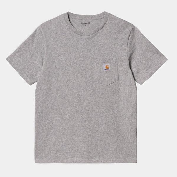 Carhartt WIP S/S Pocket T-Shirt Grey Heather-Black Sheep Skate Shop