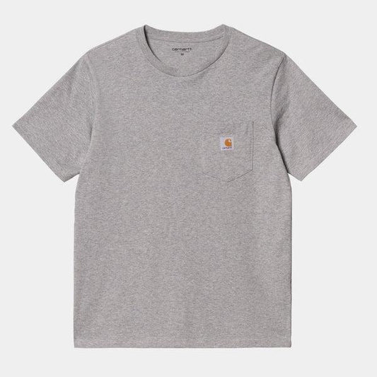 Carhartt WIP S/S Pocket T-Shirt Grey Heather-Black Sheep Skate Shop