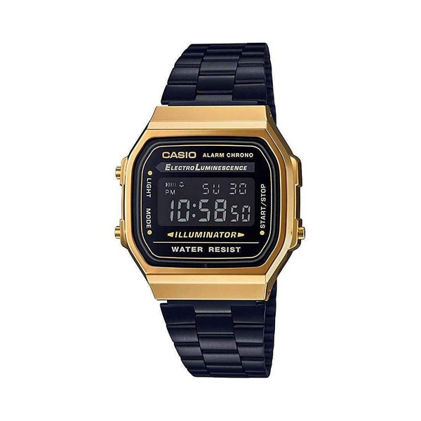Casio Vintage Collection Digital Watch A168WEGB-1BVT Black - Gold-Black Sheep Skate Shop