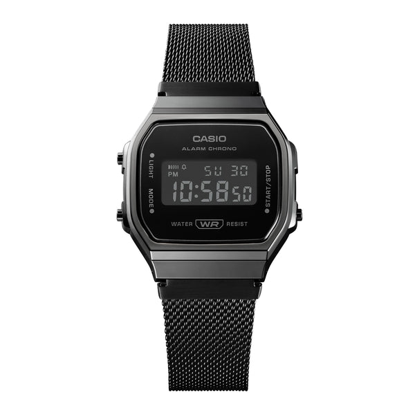 Casio Vintage Collection Digital Watch A168WEMB-1BVT Black-Black Sheep Skate Shop