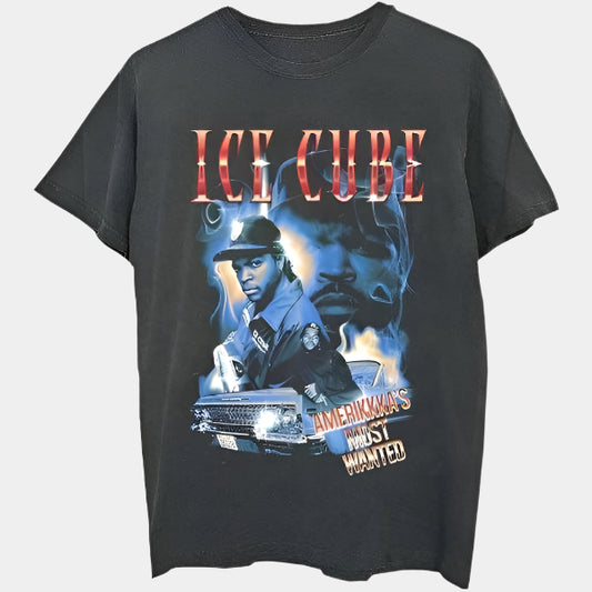 Ice Cube Amerikkka's Most Wanted Collage Tee Black-Black Sheep Skate Shop