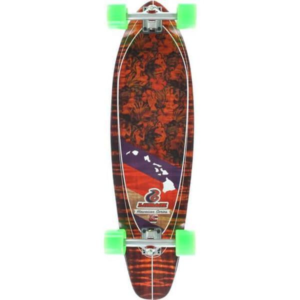 Layback Longboards Hawaiian Aloha Longboard Cruiser 38"-Black Sheep Skate Shop