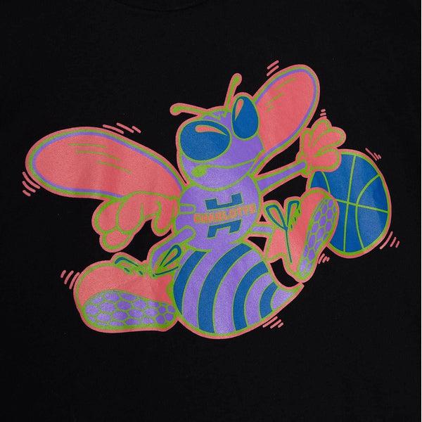 Mitchell & Ness Charlotte Hornets NBA Color Bomb T-Shirt Black-Black Sheep Skate Shop