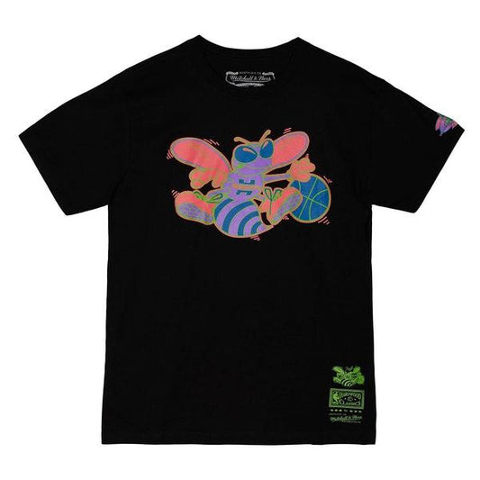 Mitchell & Ness Charlotte Hornets NBA Color Bomb T-Shirt Black-Black Sheep Skate Shop
