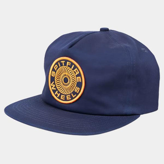Spitfire Classic '87 Swirl Patch Snapback Hat Navy - Orange-Black Sheep Skate Shop