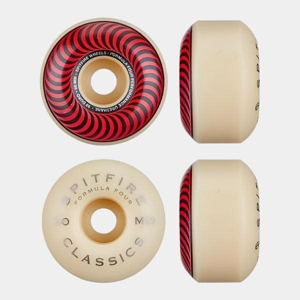 Spitfire Formula Four Red Classics Wheels 99du 60mm-Black Sheep Skate Shop