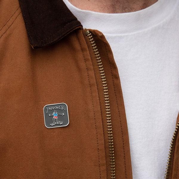 Thrasher Gonz Lapel Pin Black-Black Sheep Skate Shop