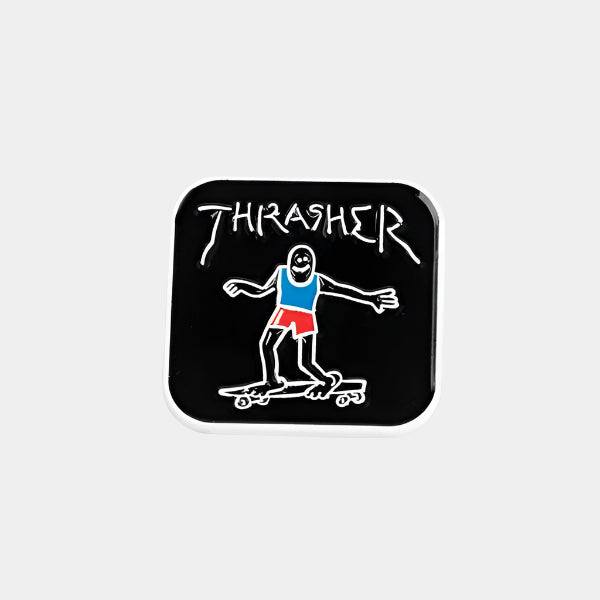 Thrasher Gonz Lapel Pin Black-Black Sheep Skate Shop