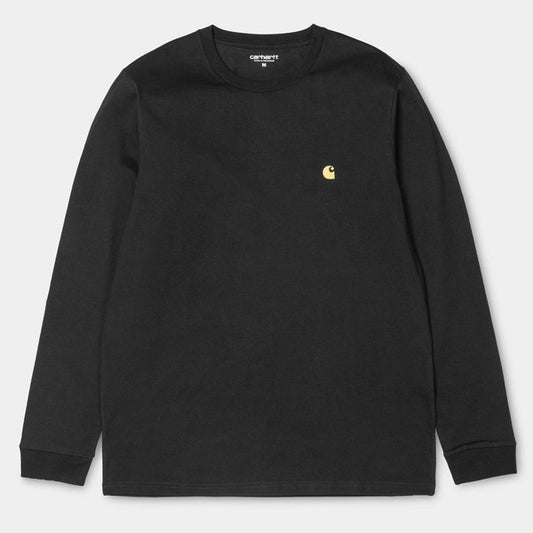 Carhartt WIP Chase Long Sleeve T-Shirt Black - Gold-Black Sheep Skate Shop