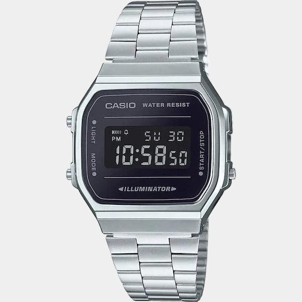 Casio Vintage Collection Digital Watch A168WEM-1VT Silver - Black-Black Sheep Skate Shop