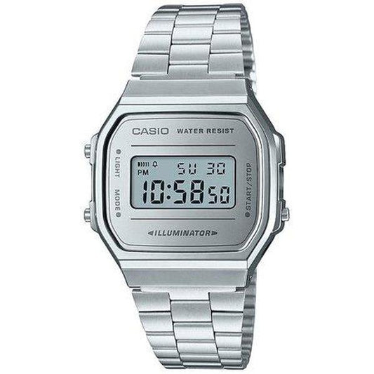 Casio Vintage Collection Digital Watch A168WEM-7VT Silver - Silver-Black Sheep Skate Shop