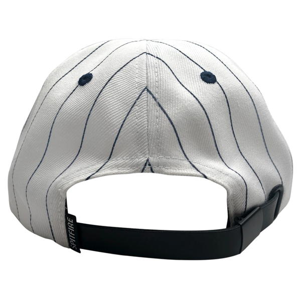 Spitfire Lil Bighead Fill Pinstripe Strapback Hat White - Navy-Black Sheep Skate Shop