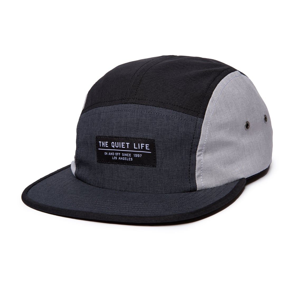 The Quiet Life Xanadu Color Blocked 5 Panel Camper Hat Black - Grey
