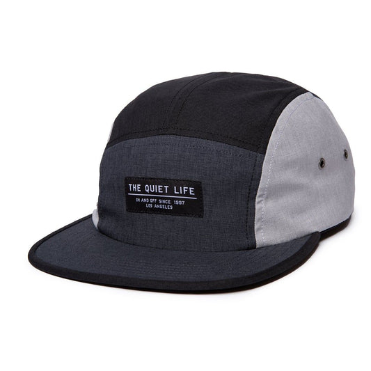 The Quiet Life Xanadu Color Blocked 5 Panel Camper Hat Black - Grey