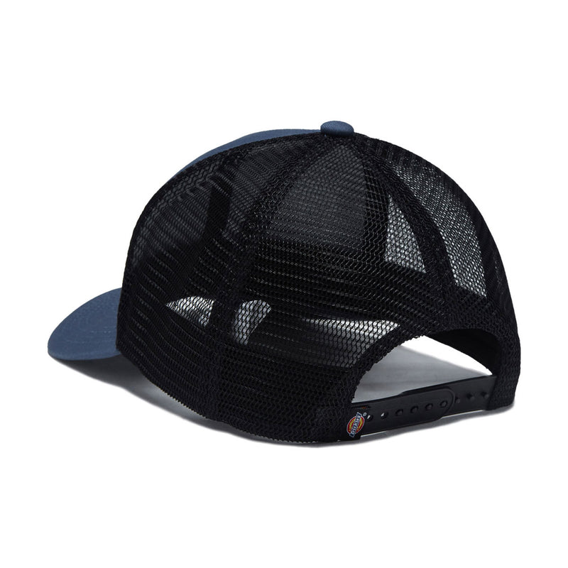 Dickies Workwear Snake Patch Low Profile Twill Trucker Hat Indigo Blue