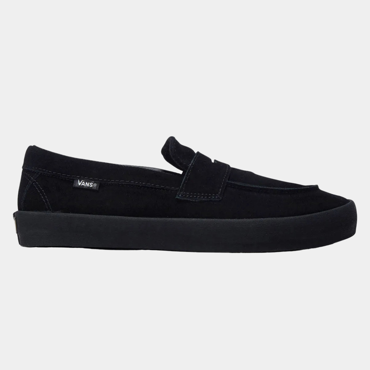 Vans Skate Loafer Shoe Suede Black - Black