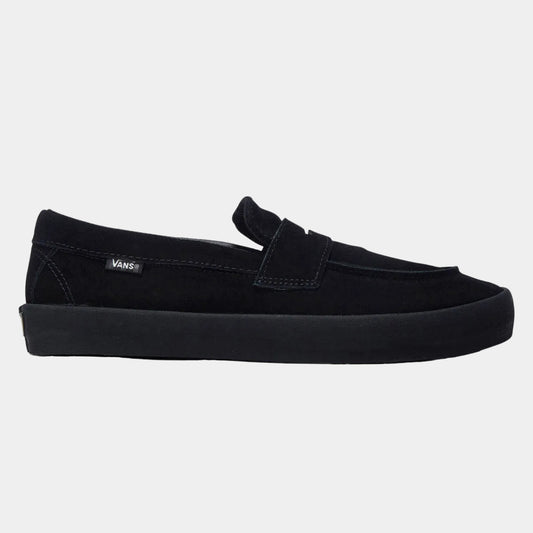 Vans Skate Loafer Shoe Suede Black - Black