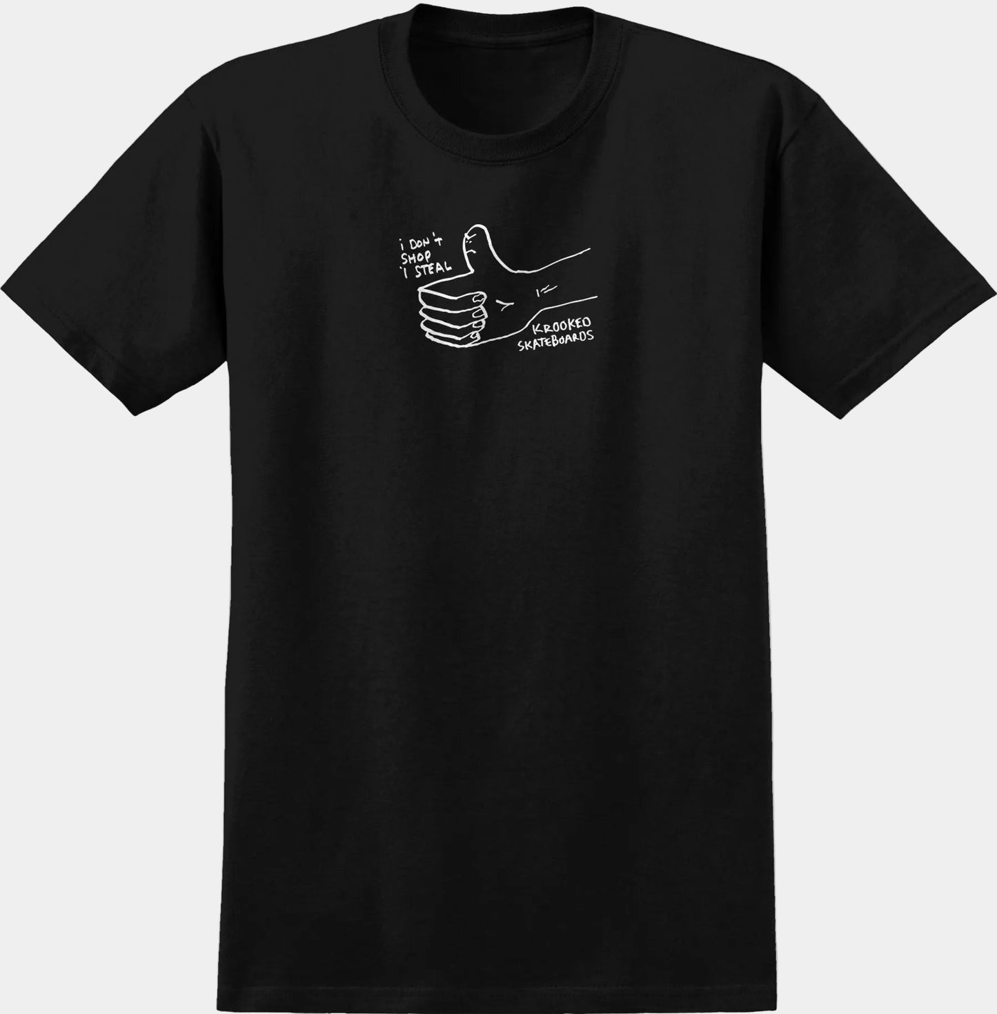 Krooked Skateboards Shop Steal T-Shirt Black