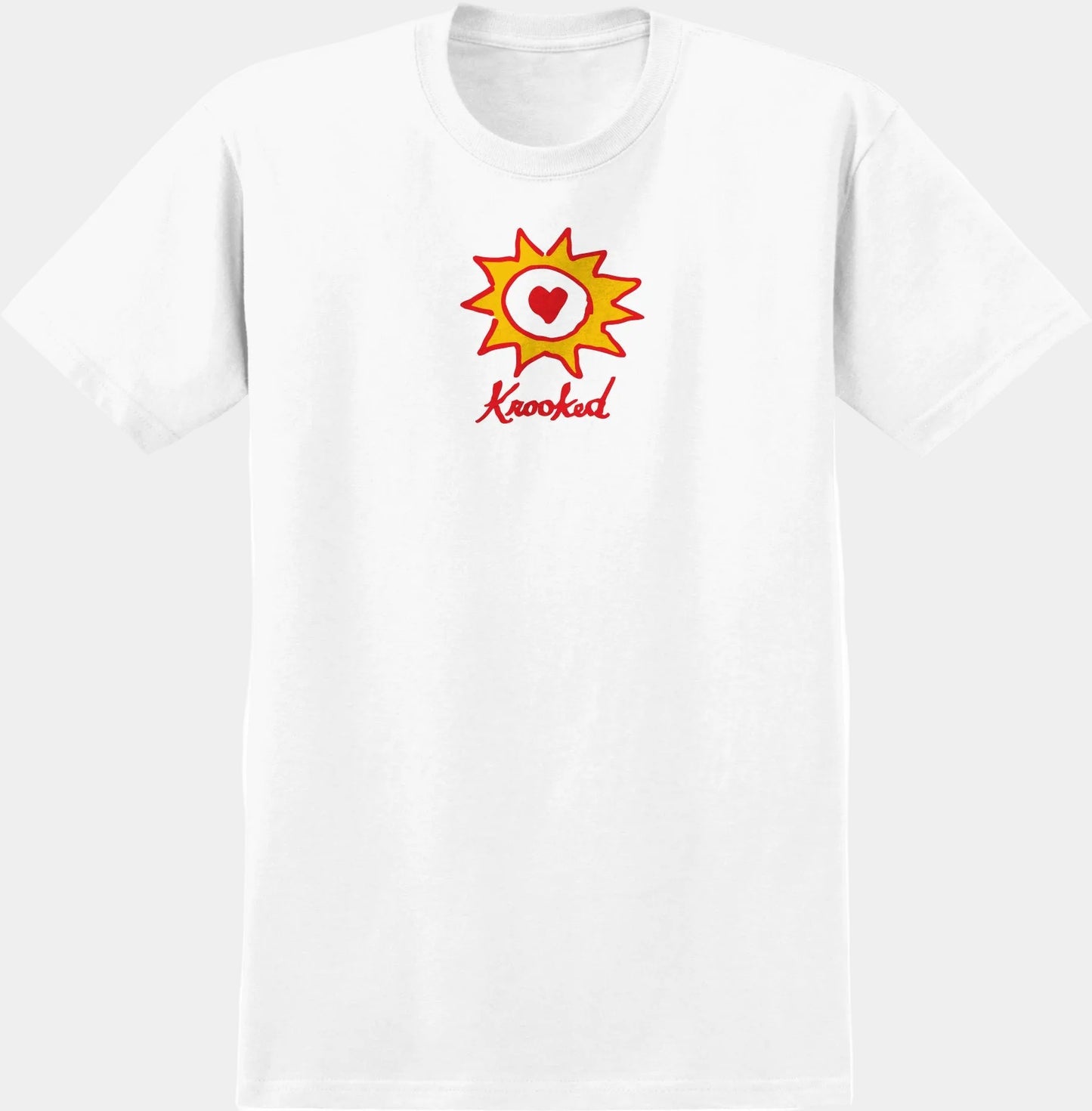 Krooked Skateboards Sun Heart T-Shirt White