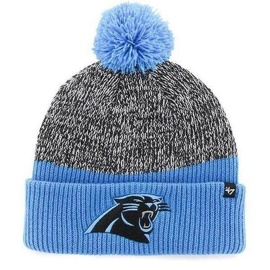 47 Brand Carolina Panthers Backdrop Cuff Knit Beanie Glacier Blue-Black Sheep Skate Shop