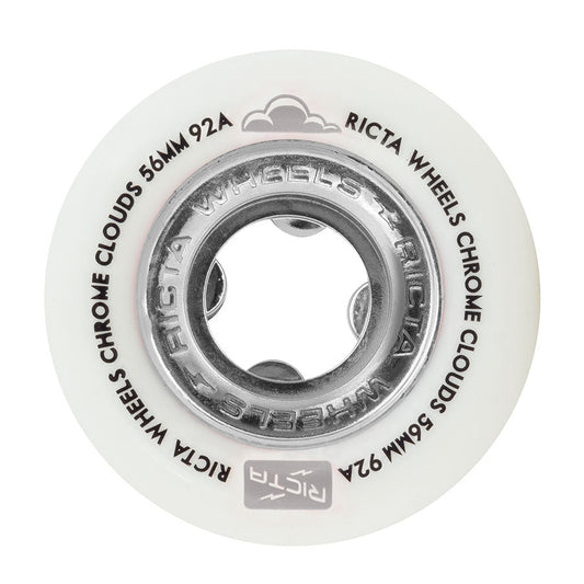 Ricta Wheels Chrome Clouds 56mm 92a White - Silver