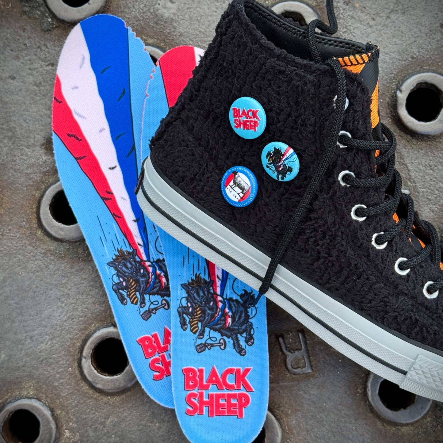 Black Sheep x Converse Chuck Taylor All Star Pro Black - Bright Marigold - Grey Deluxe Pack