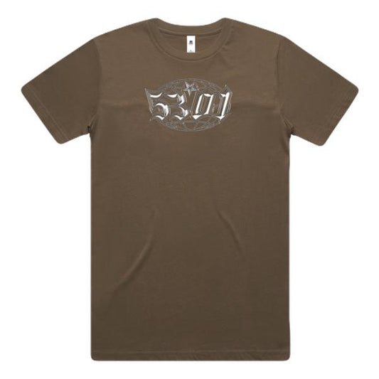5301 CLT Globe Logo T-Shirt Walnut-Black Sheep Skate Shop