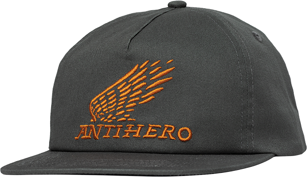 Anti Hero Skateboards Motorized Snapback Hat Charcoal