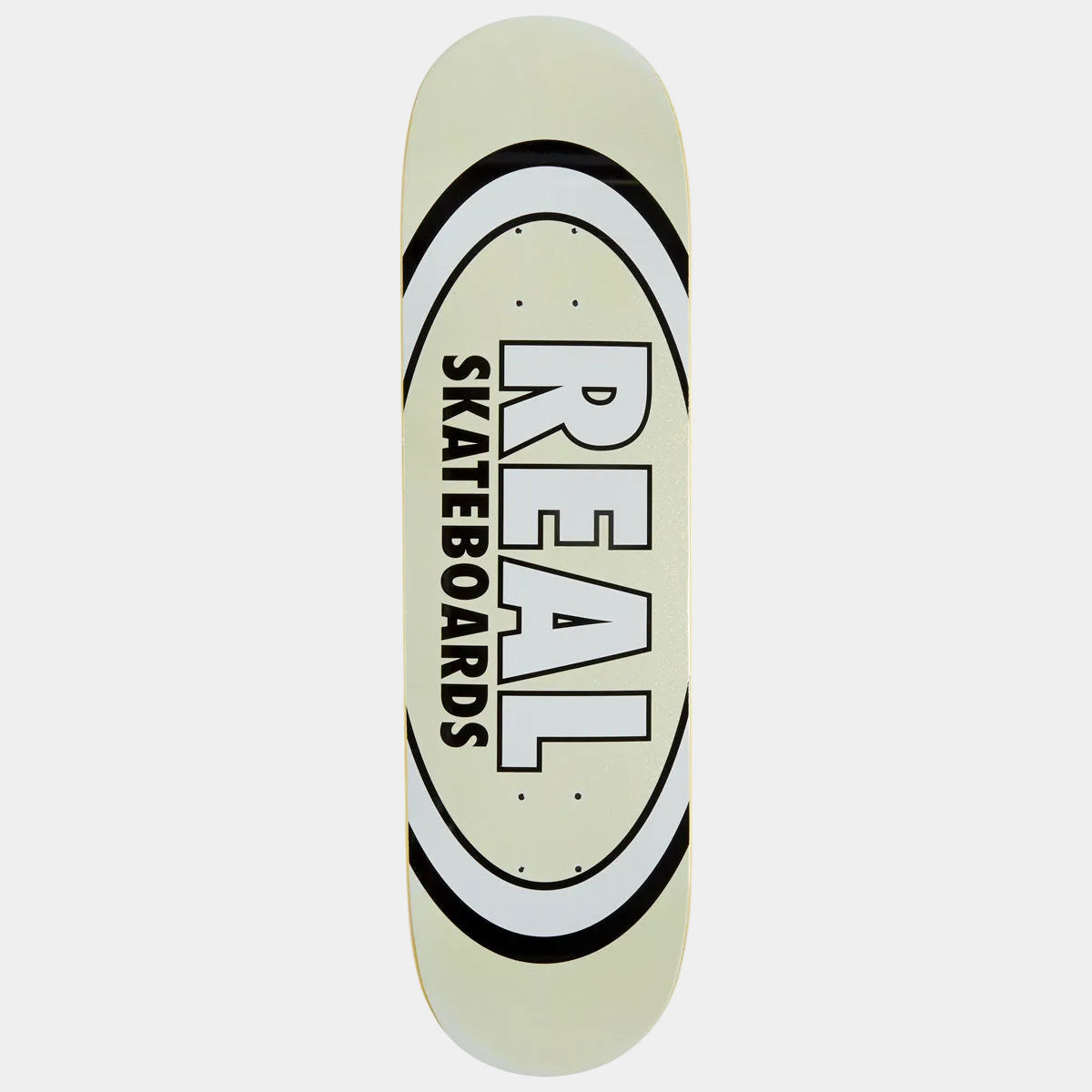 Real Skateboards Easy Rider Oval Deck 8.5" White Glitter