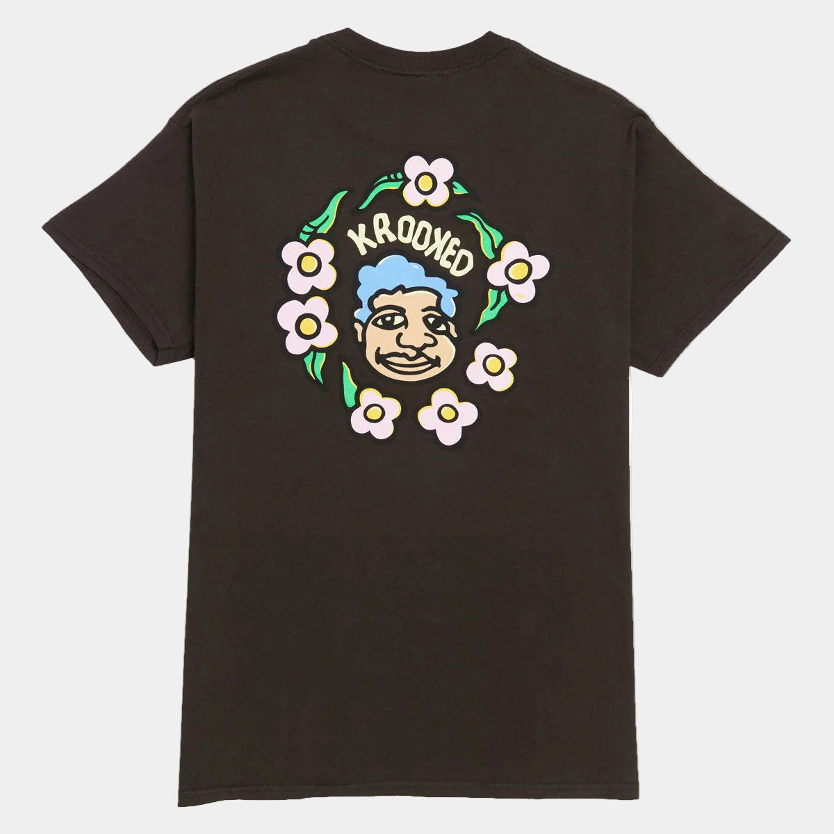 Krooked Skateboards MG T-Shirt Dark Chocolate - Cream