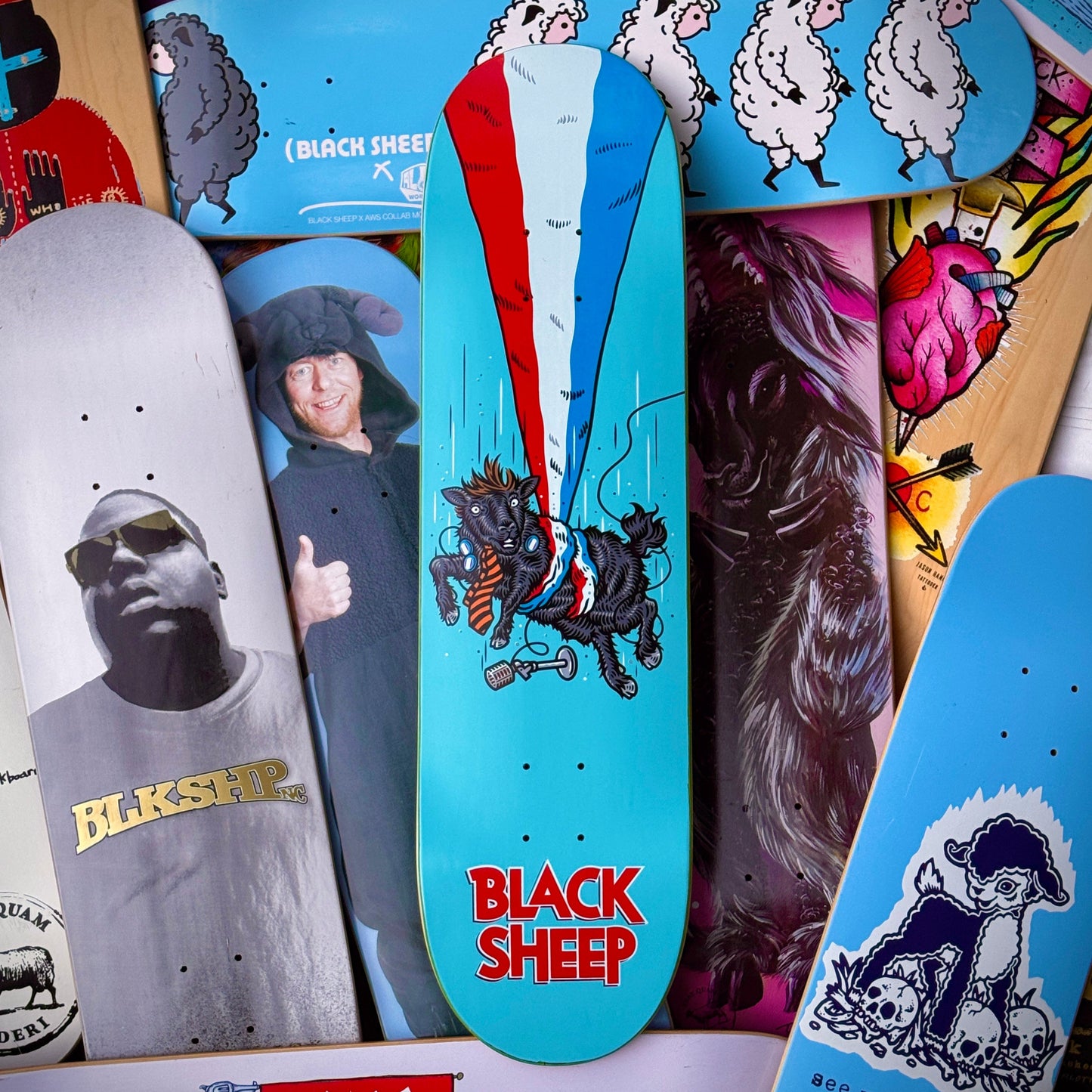 Todd Bratrud x Black Sheep "Farley" Skate Deck