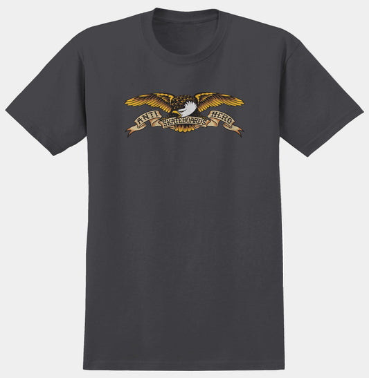Anti Hero Skateboards Premium Heavy Weight Eagle Tee Graphite